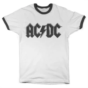 AC/DC Black Logo Retro Ringer Tee